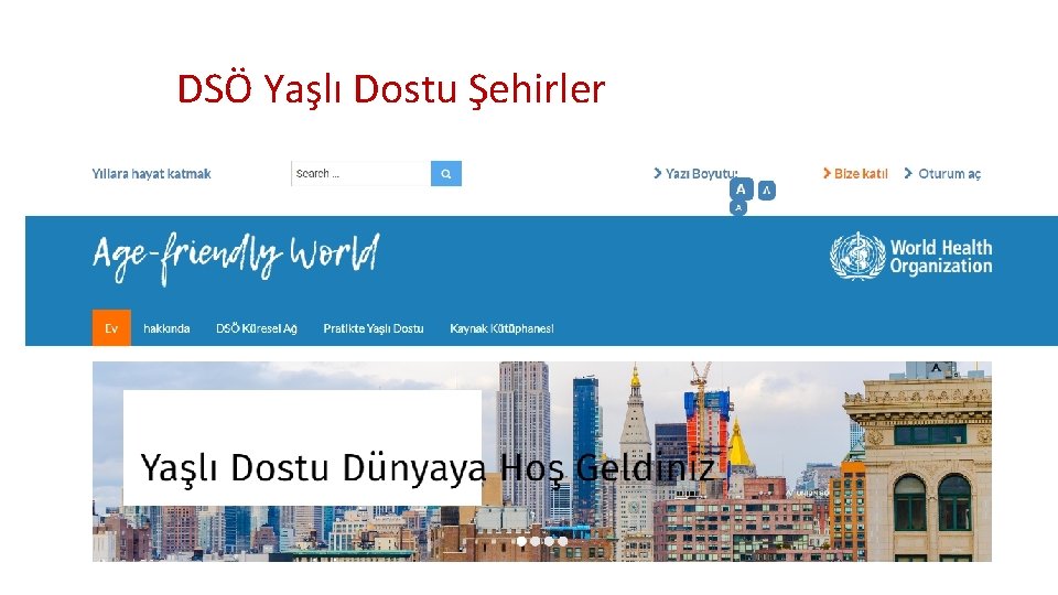 DSÖ Yaşlı Dostu Şehirler 