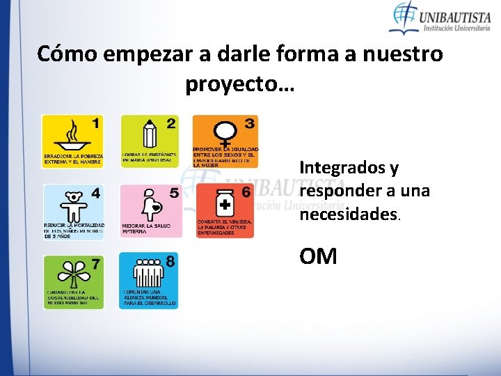 Cómo empezar a darle forma a nuestro proyecto… Integrados y responder a una necesidades. Cómo empezar a darle forma a nuestro proyecto… Integrados y responder a una necesidades.
