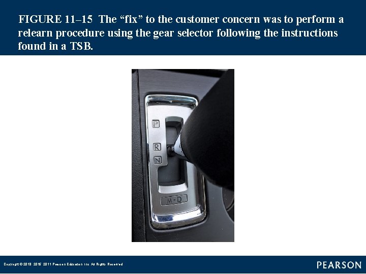 FIGURE 11– 15 The “fix” to the customer concern was to perform a relearn