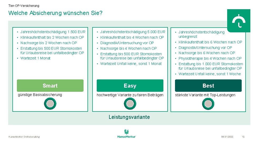 Tier-OP-Versicherung Welche Absicherung wünschen Sie? • • Jahreshöchstentschädigung 1. 500 EUR Klinikaufenthalt bis 2