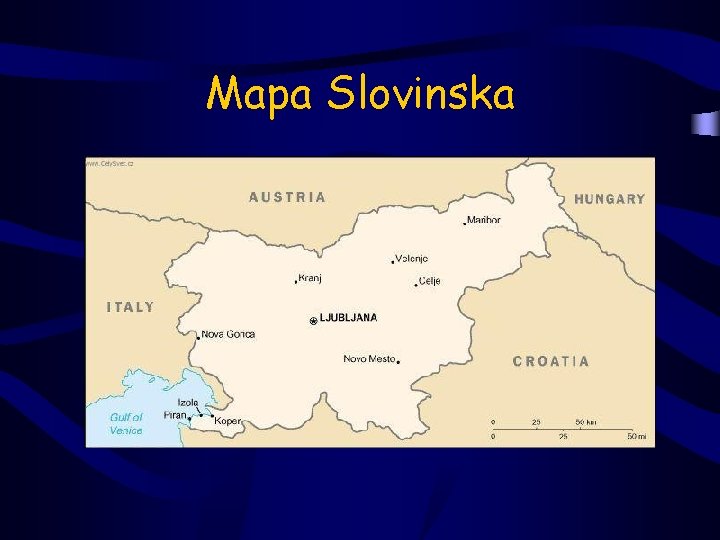 Mapa Slovinska 