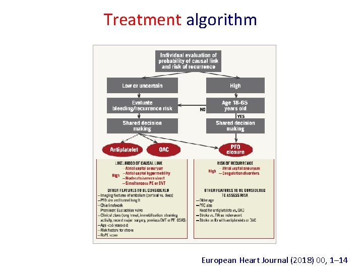Treatment algorithm European Heart Journal (2018) 00, 1– 14 Treatment algorithm European Heart Journal (2018) 00, 1– 14