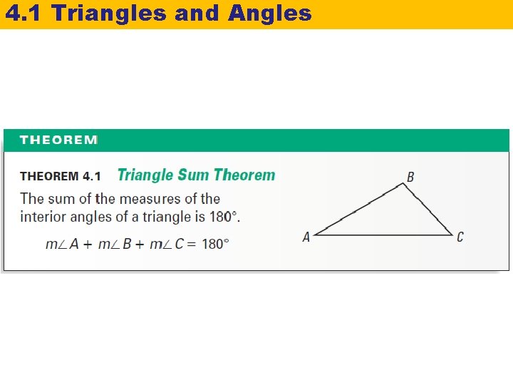 4. 1 Triangles and Angles 