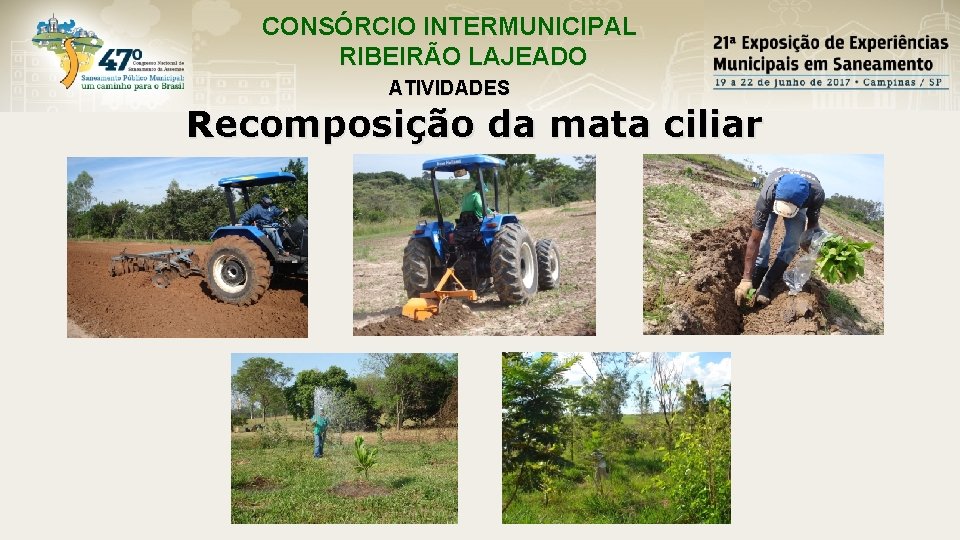 CONSÓRCIO INTERMUNICIPAL RIBEIRÃO LAJEADO ATIVIDADES Recomposição da mata ciliar 