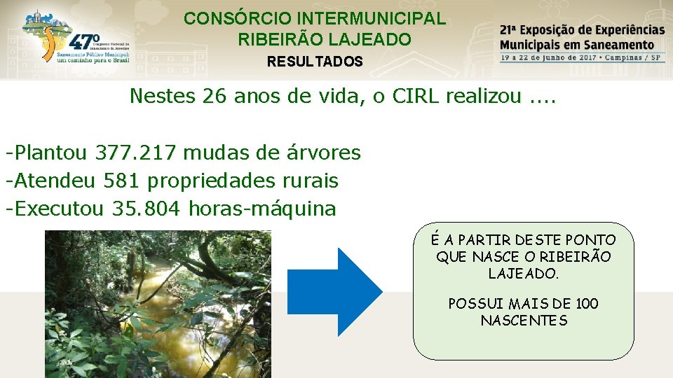 CONSÓRCIO INTERMUNICIPAL RIBEIRÃO LAJEADO RESULTADOS Nestes 26 anos de vida, o CIRL realizou. .