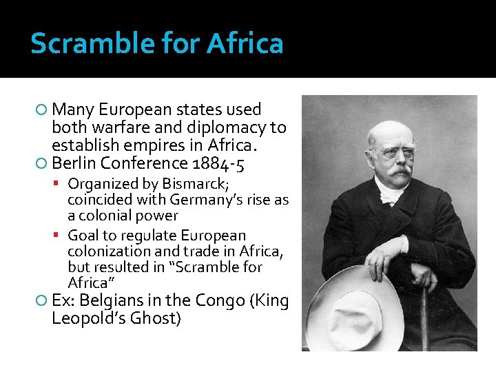 Scramble for Africa Many European states used both warfare and diplomacy to establish empires