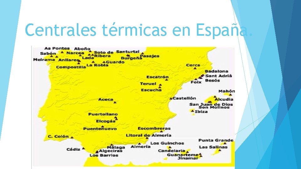 Centrales térmicas en España. 