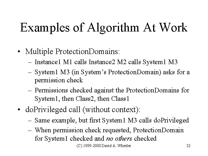 Examples of Algorithm At Work • Multiple Protection. Domains: – Instance 1 M 1 Examples of Algorithm At Work • Multiple Protection. Domains: – Instance 1 M 1