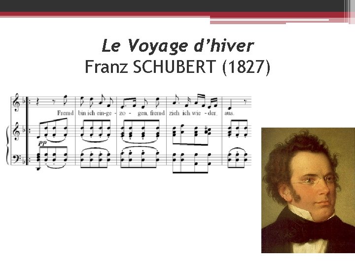 Le Voyage d’hiver Franz SCHUBERT (1827) 