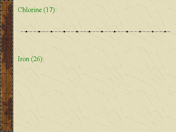 Chlorine (17): Iron (26): 