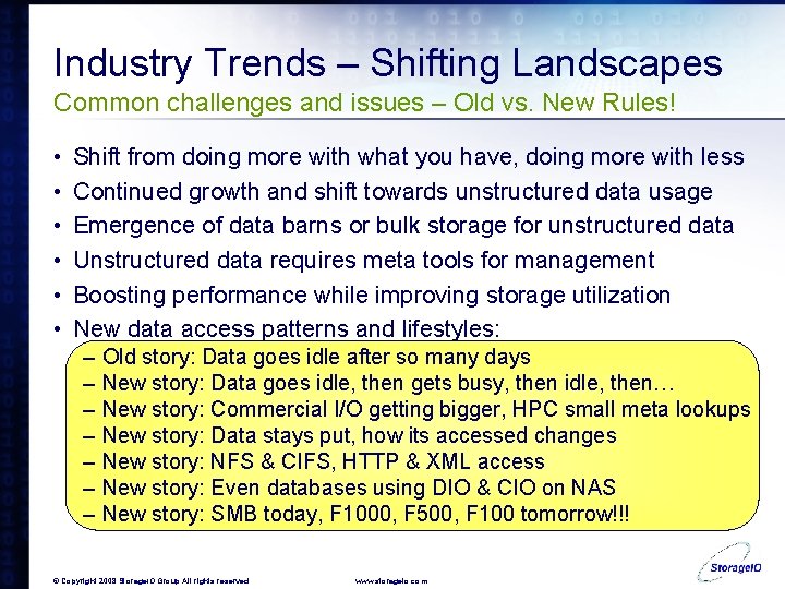 Industry Trends – Shifting Landscapes Common challenges and issues – Old vs. New Rules!