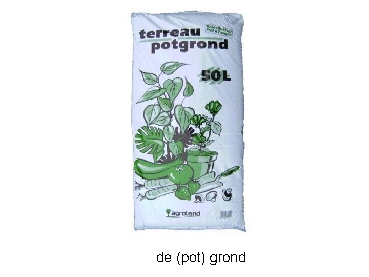 de (pot) grond 