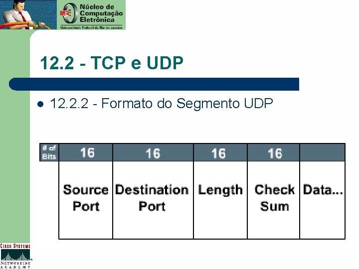 12. 2 - TCP e UDP l 12. 2. 2 - Formato do Segmento