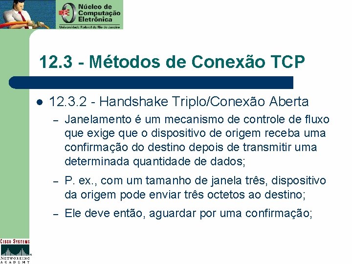 12. 3 - Métodos de Conexão TCP l 12. 3. 2 - Handshake Triplo/Conexão