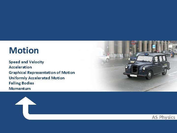 Motion Speed and Velocity Acceleration Graphical Representation of Motion Uniformly Accelerated Motion Falling Bodies