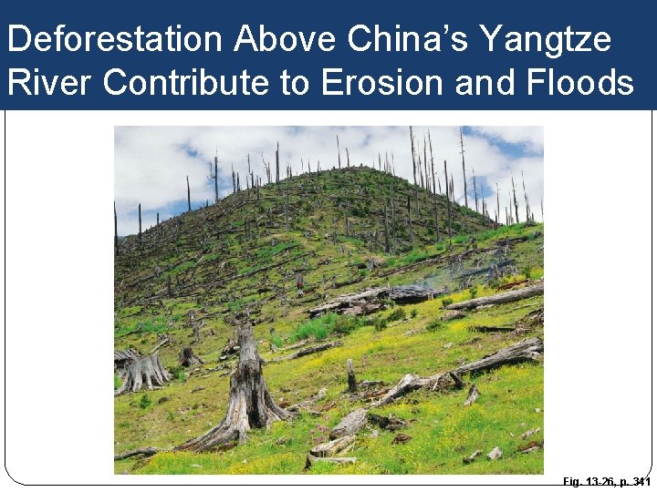 Deforestation Above China’s Yangtze River Contribute to Erosion and Floods Fig. 13 -26, p.