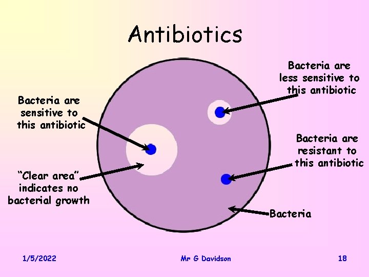 Antibiotics Bacteria are less sensitive to this antibiotic Bacteria are resistant to this antibiotic