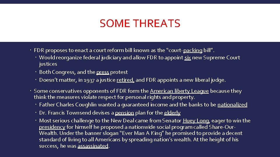 SOME THREATS FDR proposes to enact a court reform bill known as the “court-packing