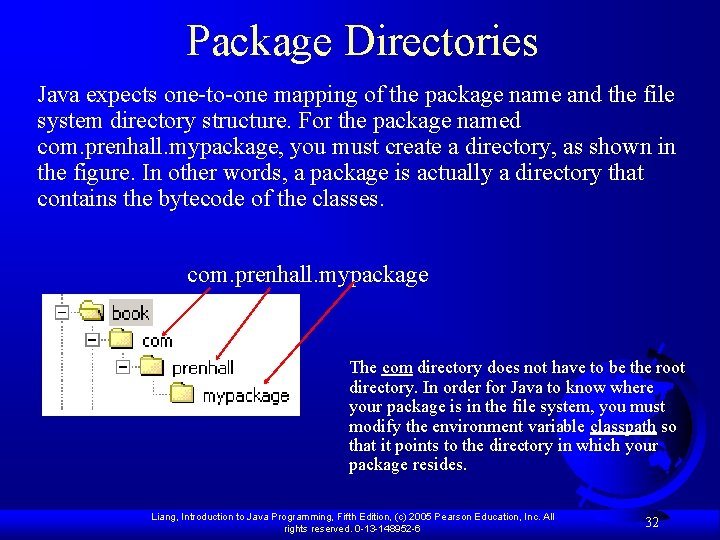 Package Directories Java expects one-to-one mapping of the package name and the file system Package Directories Java expects one-to-one mapping of the package name and the file system