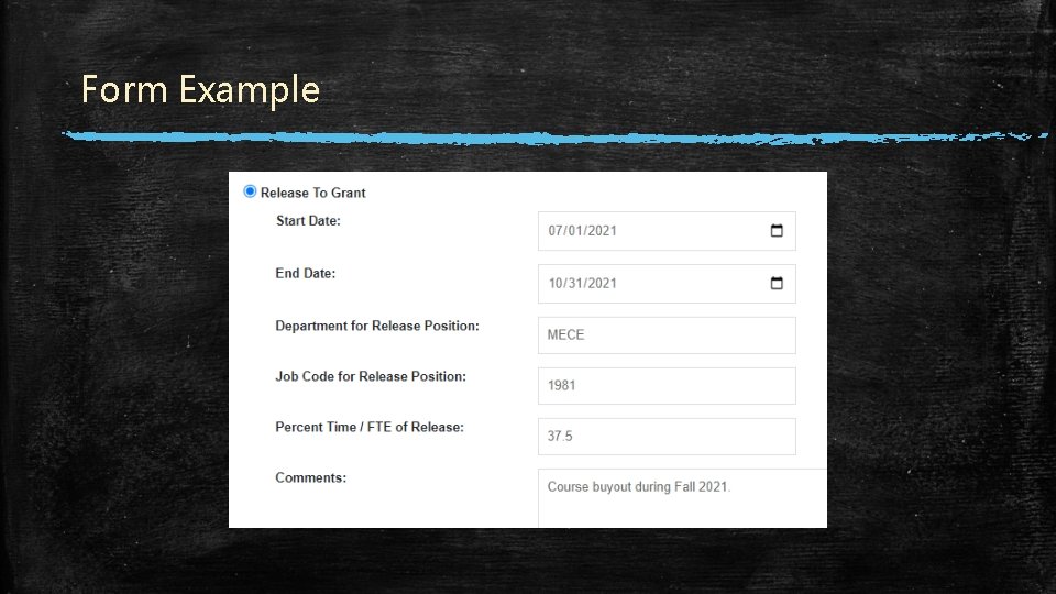 Form Example Form Example