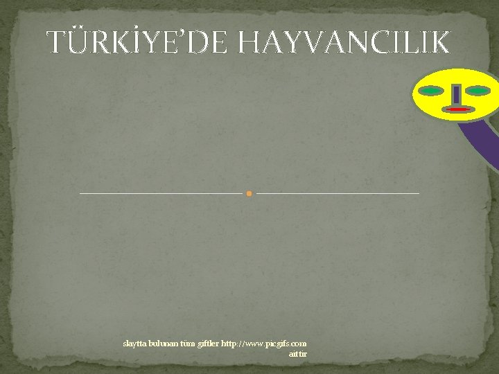 TÜRKİYE’DE HAYVANCILIK slaytta bulunan tüm giftler http: //www. picgifs. com aittir 