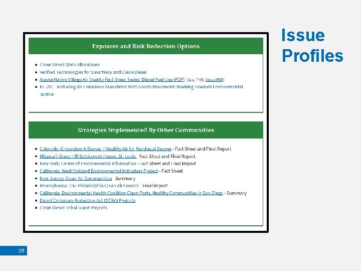 Specific Community Risk Issue Introduction to CommunityFocused Exposure and Risk Screening Tool