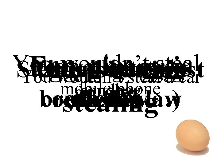 You wouldn’t steal a Egg piracy is Stealing Only (this is bad is getting