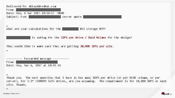 Delivered-To: dblack@redhat. com From: ██████████████ Date: Mon, 6 Mar 2017 10: 54: 17 -0800