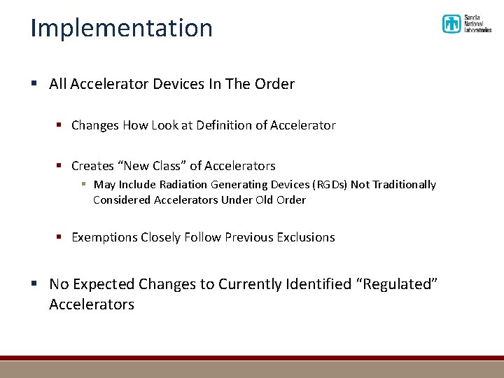 Implementation § All Accelerator Devices In The Order § Changes How Look at Definition