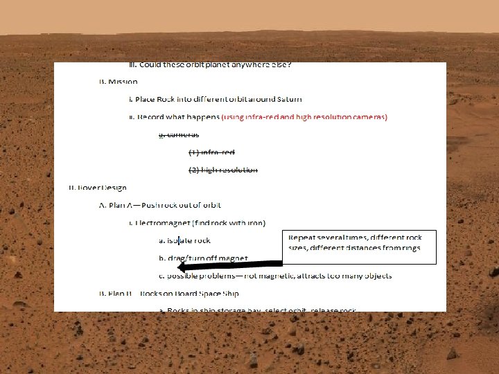 Mars Rover Celebration Lesson 13 Writing your Mars