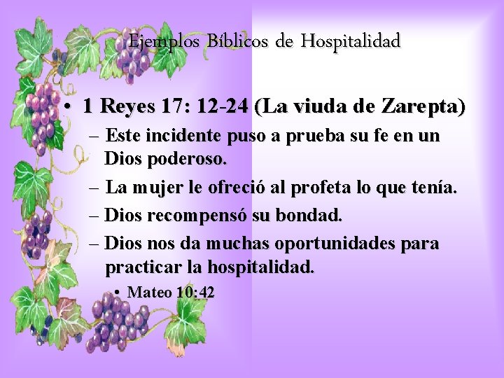Ejemplos Bíblicos de Hospitalidad • 1 Reyes 17: 12 -24 (La viuda de Zarepta)