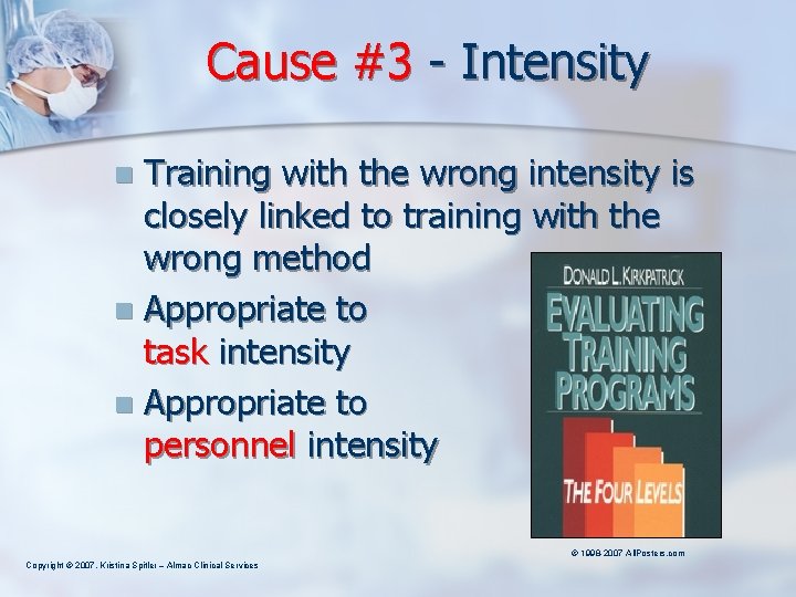 Cause #3 - Intensity Training with the wrong intensity is closely linked to training