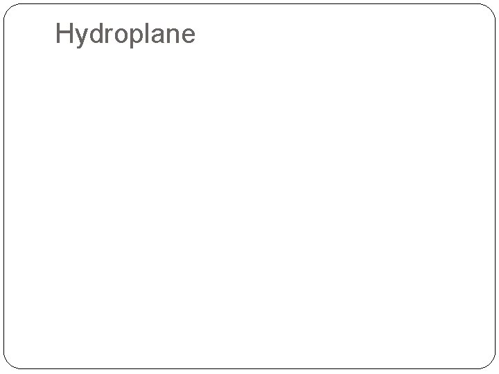 Hydroplane 