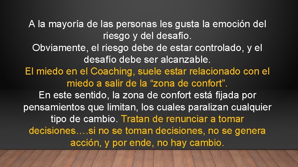A la mayoría de las personas les gusta la emoción del riesgo y del A la mayoría de las personas les gusta la emoción del riesgo y del