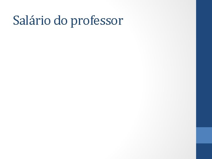 Salário do professor 