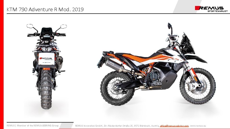 KTM 790 Adventure R Mod. 2019 REMUS | Member of the REMUS-SEBRING Group REMUS