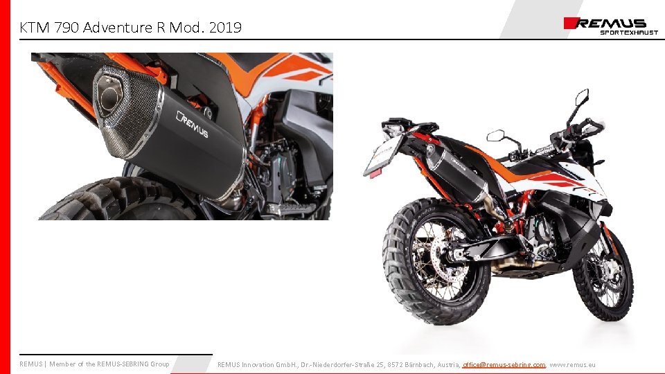 KTM 790 Adventure R Mod. 2019 REMUS | Member of the REMUS-SEBRING Group REMUS