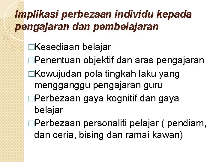 Perbezaan Individu Definisi Merupakan Variasi Yang Dapat Diperhatikan