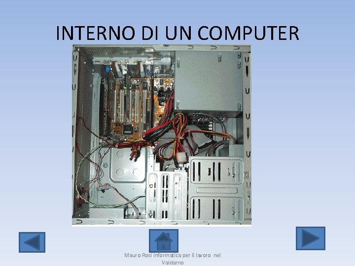 INTERNO DI UN COMPUTER Mauro Rosi Informatica per il lavoro nel Valdarno 