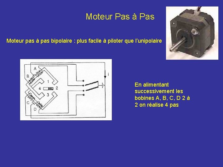 Moteur Pas à Pas Moteur pas à pas bipolaire : plus facile à piloter