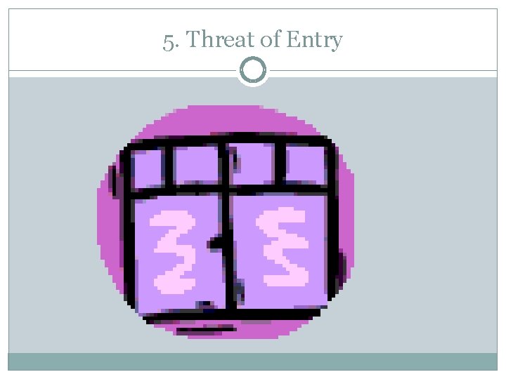 5. Threat of Entry 