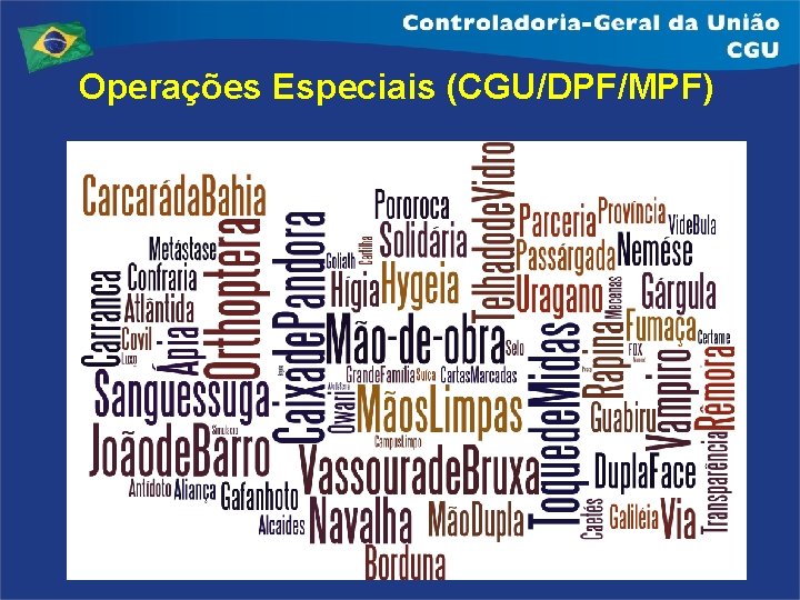 Operações Especiais (CGU/DPF/MPF) 