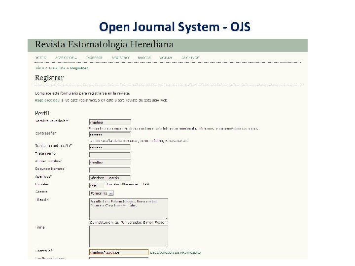 Open Journal System - OJS 