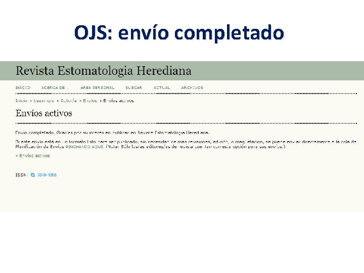 OJS: envío completado 