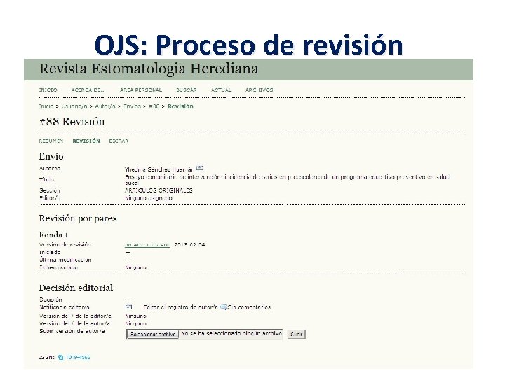 OJS: Proceso de revisión 