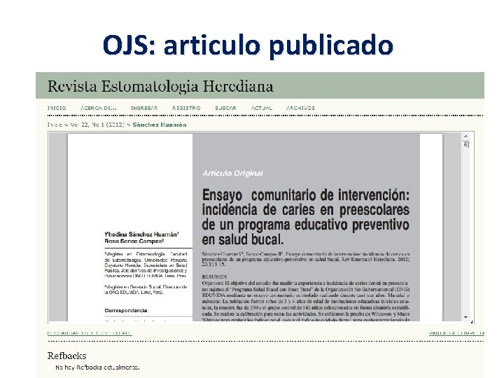 OJS: articulo publicado 