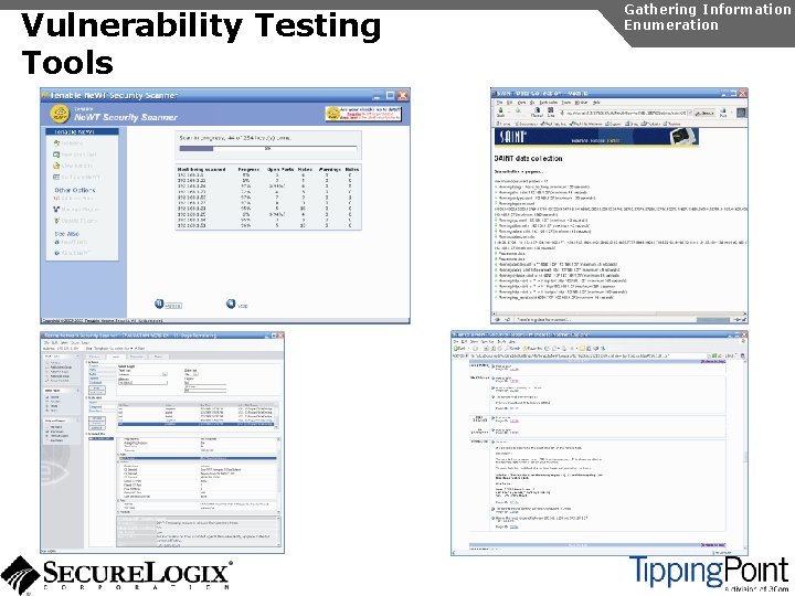 Vulnerability Testing Tools Gathering Information Enumeration 