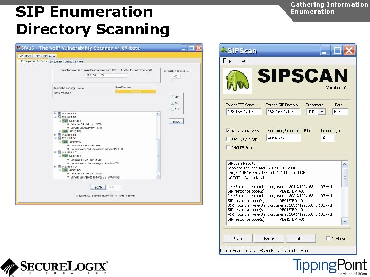 SIP Enumeration Directory Scanning Gathering Information Enumeration 