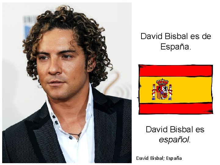 David Bisbal es de España. David Bisbal es español. David Bisbal; España 