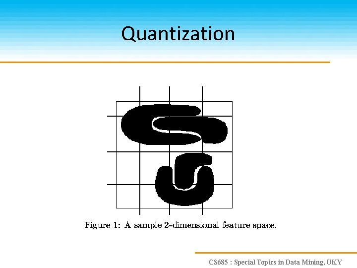 Quantization CS 685 : Special Topics in Data Mining, UKY 